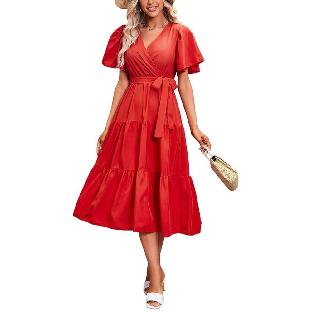 Vera Dolini Womens  Midi Dress